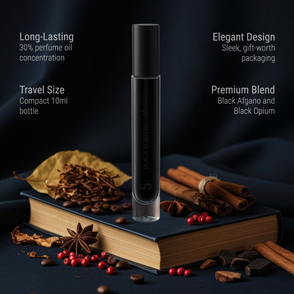 BLACK SCOTCH Mixology no.5 - A daring fusion of Black Afgano + Black Opium - Dubai Parfem Shop EU | MSTV j.d.o.o.