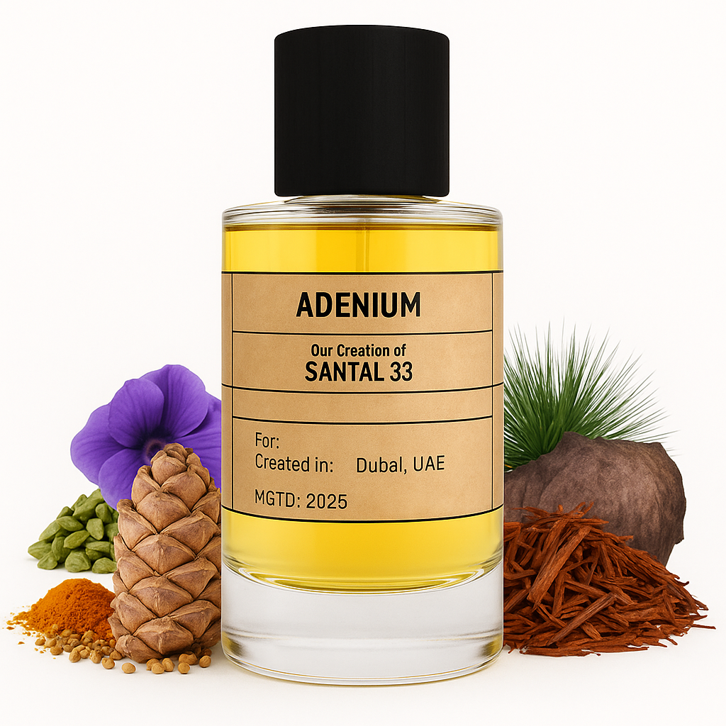 ADENIUM - similar scent notes Santal 33 Le Labo - Dubai Parfem Shop EU | MSTV j.d.o.o.