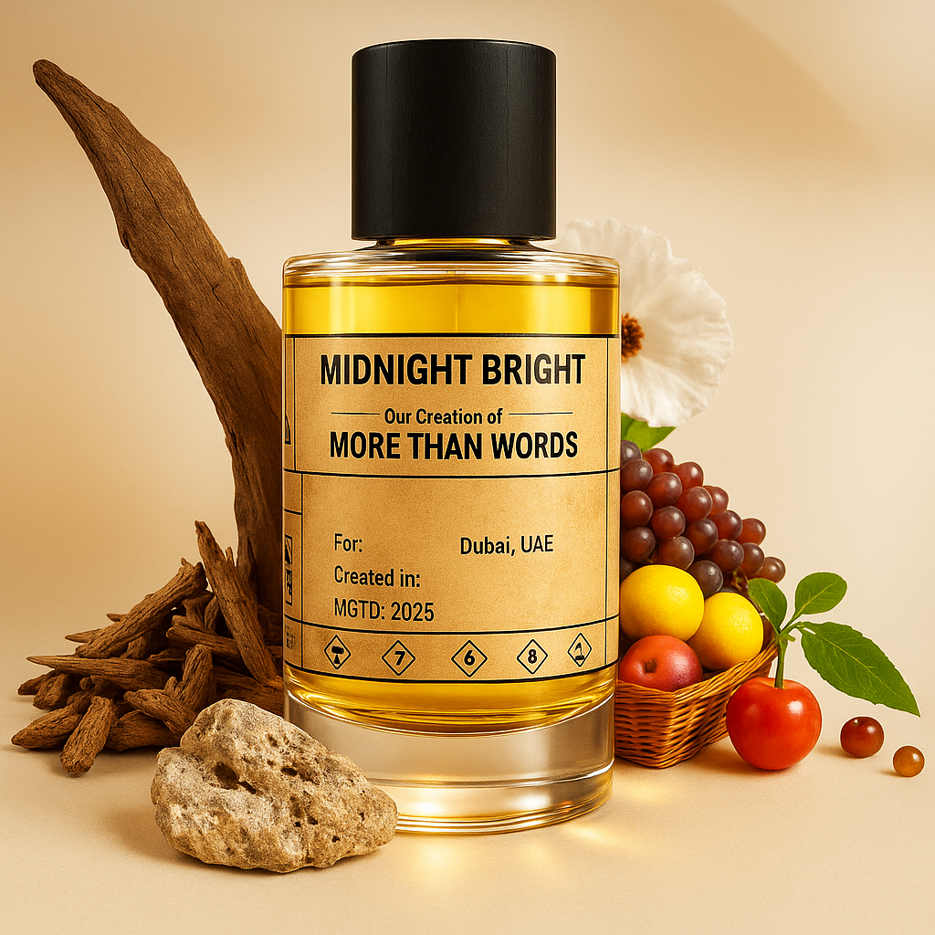 MIDNIGHT BRIGHT - similar scent notes More Than Words by Xerjoff