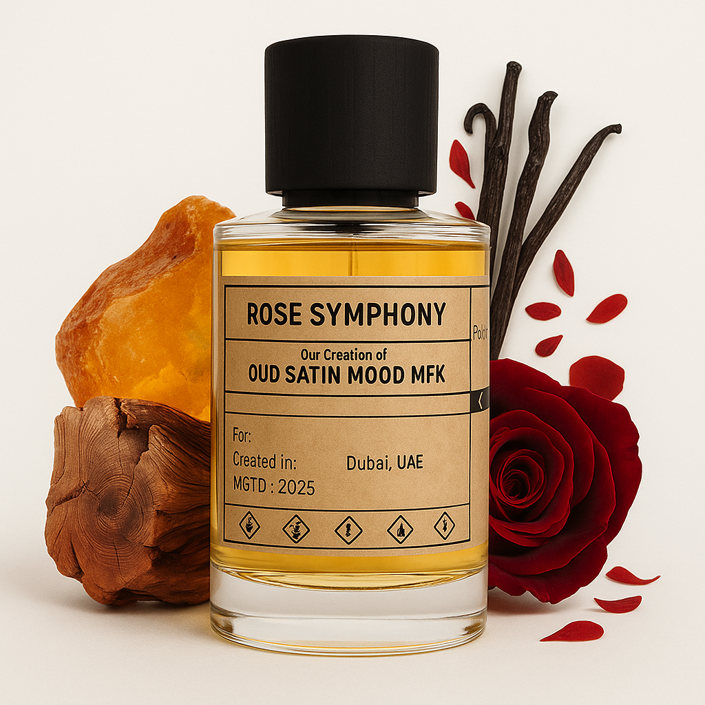 ROSE SYMPHONY - similar scent notes Oud Satin Mood MFK - Dubai Parfem Shop EU | MSTV j.d.o.o.