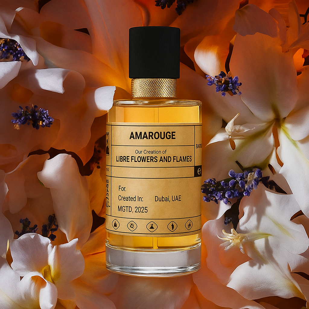 AMAROUGE - similar scent notes notes Libre Flowers and Flames - Dubai Parfem Shop EU | MSTV j.d.o.o.