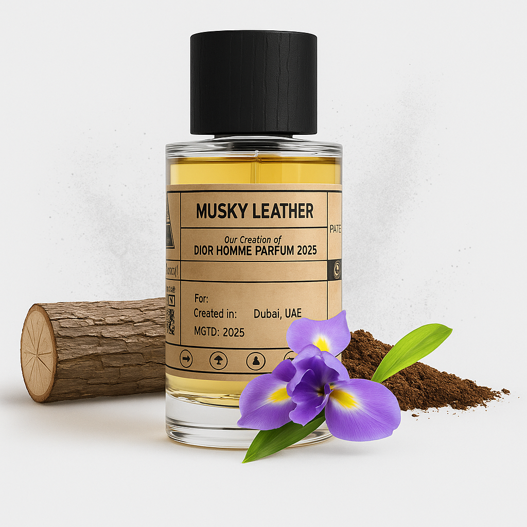 MUSKY LEATHER - similar scent notes Dior Homme Parfum 2025 - Dubai Parfem Shop EU | MSTV j.d.o.o.